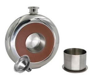 Bình rượu inox bỏ túi 5oz tròn, ly tháo rời độc đáo
