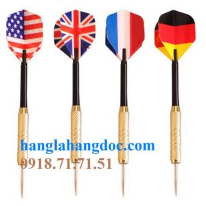 Bộ 3 cây phi tiêu nhọn lẻ cờ Anh, Mỹ, Đức, Pháp…