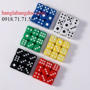 Bộ 5 viên xúc xắc màu cỡ 14mm loại tốt