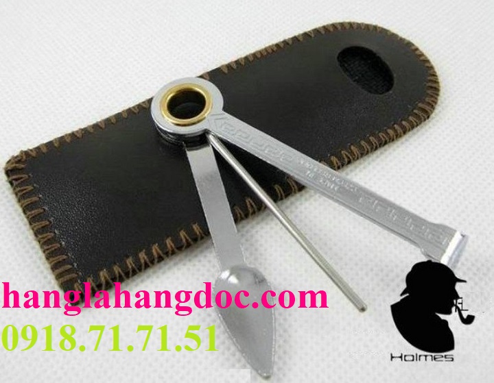 Cây inox vệ sinh & nhồi thuốc lá 3 in 1 cho tẩu dunhill, dài 85mm