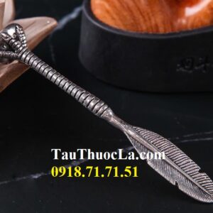 Cây nhồi tẩu hình lông chim tráng bạc cao cấp
