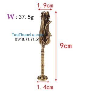 Cây nhồi tẩu kim loại hình con sóc leo cây bắp