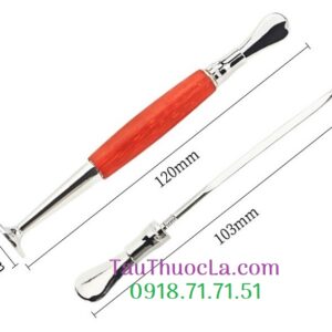 Cây nhồi vệ sinh tẩu F-99 ốp gỗ mun/ cẩm lai 3 in 1