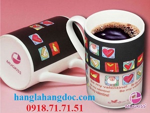 Cốc đổi màu caro trái tim “Be my Valentine” VLT-04