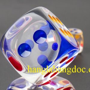 Combo 5 viên xúc xắc trong suốt cao cấp cỡ 14mm
