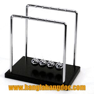 Con lắc Newton đế gỗ khung thép cỡ lớn GV3 (18x12x18cm)