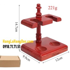 Đế đôi tẩu pipe hút thuốc lá sợi DG-10 gỗ gụ