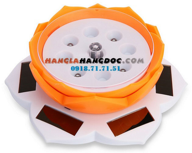 Đế hoa sen xoay 360 độ năng lượng mặt trời, đèn led 7 màu version 7