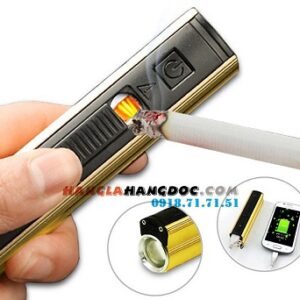 Đèn pin đa năng 3 in 1: đèn pin, bật lửa, sạc dự phòng