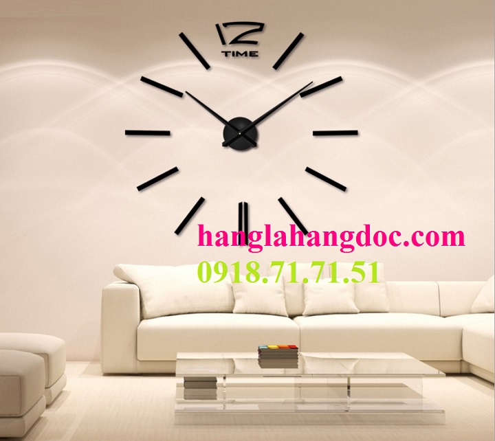 Đồng hồ DIY 360 độ dán tường 3D trang trí cỡ đại version 4