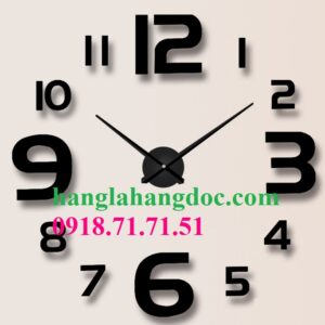 Đồng hồ DIY dán tường 3D loại lớn version 8
