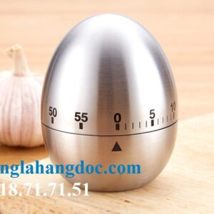 Đồng hồ cơ đếm giây, hẹn giờ báo động hình trứng & táo inox