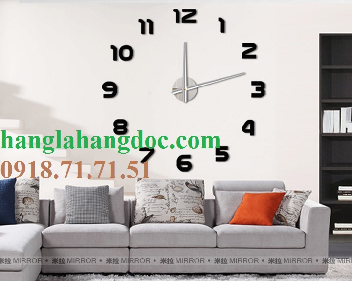 Đồng hồ dán tường nghệ thuật, tự tạo phong cách (cỡ đại) v1