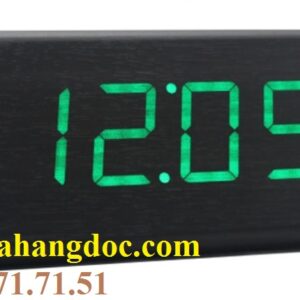 Đồng hồ gỗ tam giác Zhangjin (cỡ đại) chữ số led siêu to màu xanh