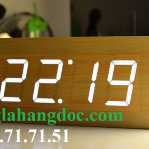 Đồng hồ led trắng điện tử Zhangjin hình chữ nhật (cỡ đại)