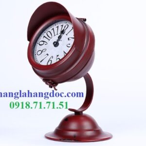 Đồng hồ sắt rèn để bàn kiểu cong duyên dáng