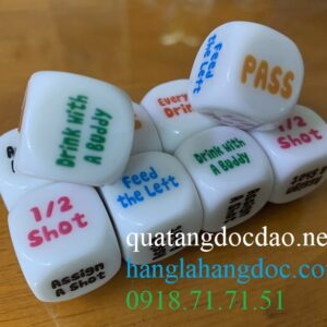 Drinking dice 2cm – xí ngầu uống bia tiếng Anh (NEW) TA2b