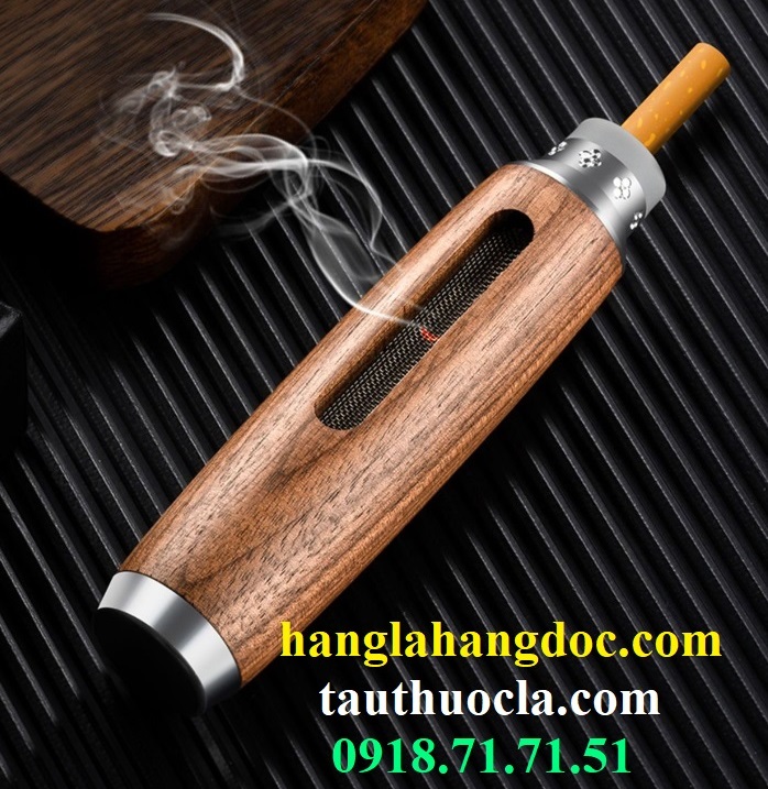 Gạt tàn cầm tay M-80 gỗ óc chó 3 cỡ điếu chuyên dụng cho lái oto