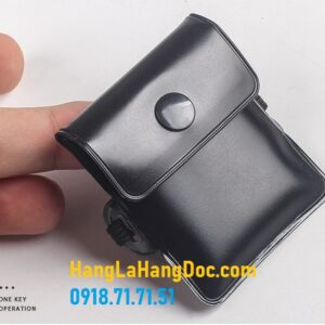Gạt tàn túi da PU mini, lớp lót nhôm chống cháy có dây chun