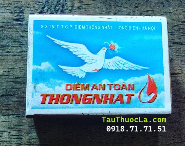 Hộp 35 que diêm Thống Nhất đốt thuốc lá sợi cổ điển