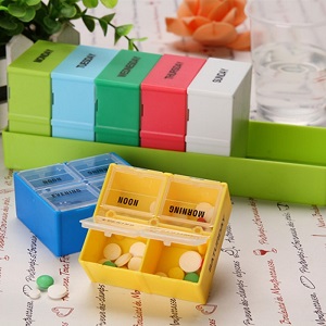 Hộp chia thuốc loại lớn cho 7 ngày, 4 cử uống (version 3)