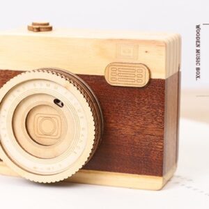 Hộp cót nhạc gỗ hình camera CAM10 độc đáo