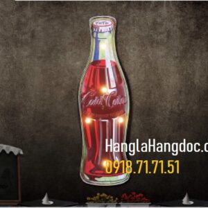 Hộp đèn chai Coca khổng lồ ánh sáng vàng retro cao 54cm