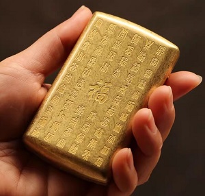 Hộp đựng thuốc 12 điếu bằng đồng Kuboy KC 7-10