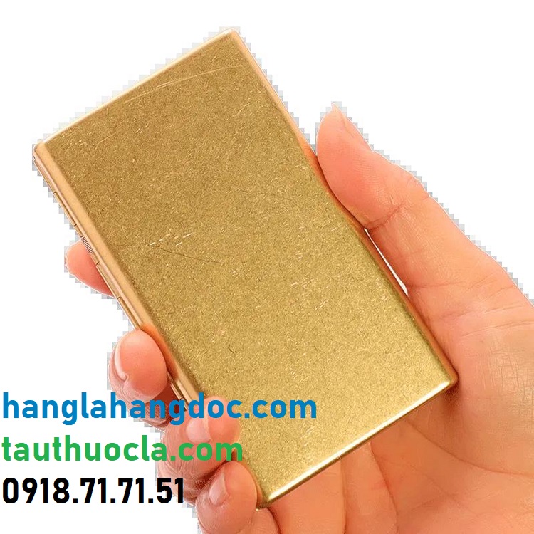Hộp đựng thuốc lá 20 điếu nhỏ Kuboy KC21-02 bằng đồng cao cấp