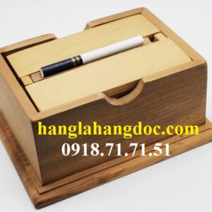Hộp đựng thuốc lá bán tự động để bàn bằng gỗ