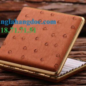 Hộp đựng thuốc lá bọc da nhân tạo kiểu đà điểu KC8-28D