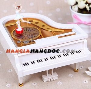 Hộp nhạc piano vũ công ballet, dây cót độc đáo