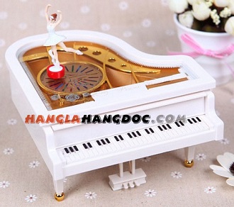 Hộp nhạc piano vũ công ballet, dây cót độc đáo