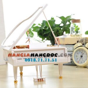 Hộp nhạc piano vũ công ballet, đèn led 7 màu lên dây cót (big size)
