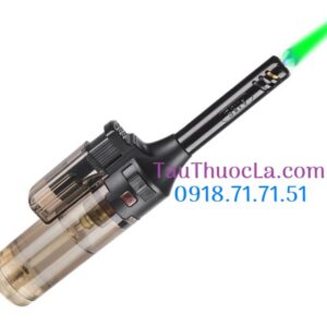 Hộp quẹt lửa khò mini E-185 trong suốt (Green jet flame lighter)