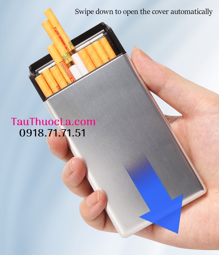 Hộp thuốc lá 8923 chứa 20 điếu nhỏ esse kiểu nắp trượt mở