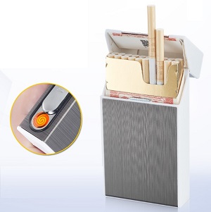 Hộp thuốc lá Esse, kiêm bật lửa sạc điện, đựng 20 điếu HD A5