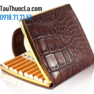 Hộp thuốc lá bọc da PU kiểu cá sấu (10 điếu) GP-9018 thanh lich