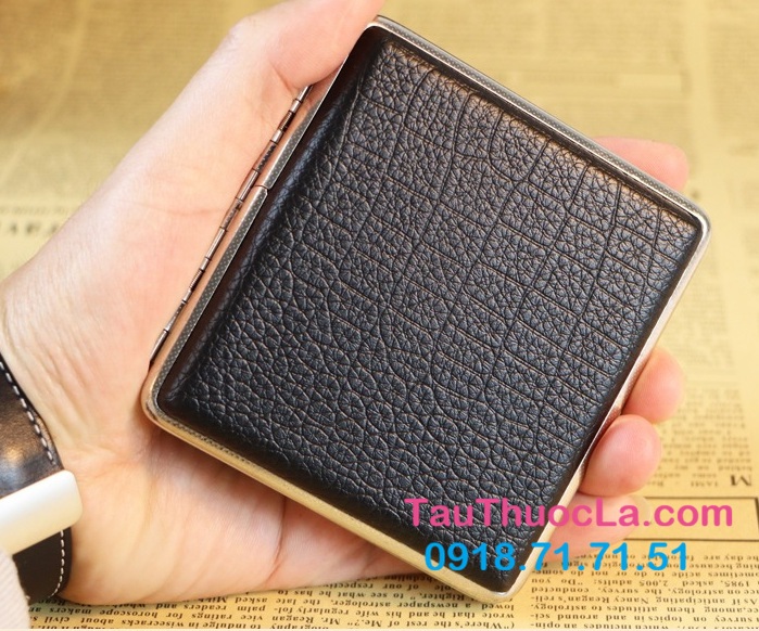 Hộp thuốc lá inox bọc da Kuboy KC1-18 cao cấp