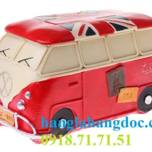 Hộp tiết kiệm bỏ ống mô hình xe buýt phong cách cổ điển Anh quốc