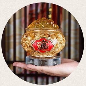 Hũ vàng thần tài phong thủy cầu tài lộc, cao 11cm