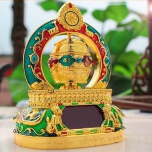Kinh luân xoay V8, pháp khí Phật giáo kim cang thừa, dùng pin và năng lượng mặt trời