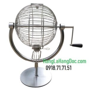 Lồng cầu xổ số inox 1 chân cao cấp cao 59cm, đường kính 27cm