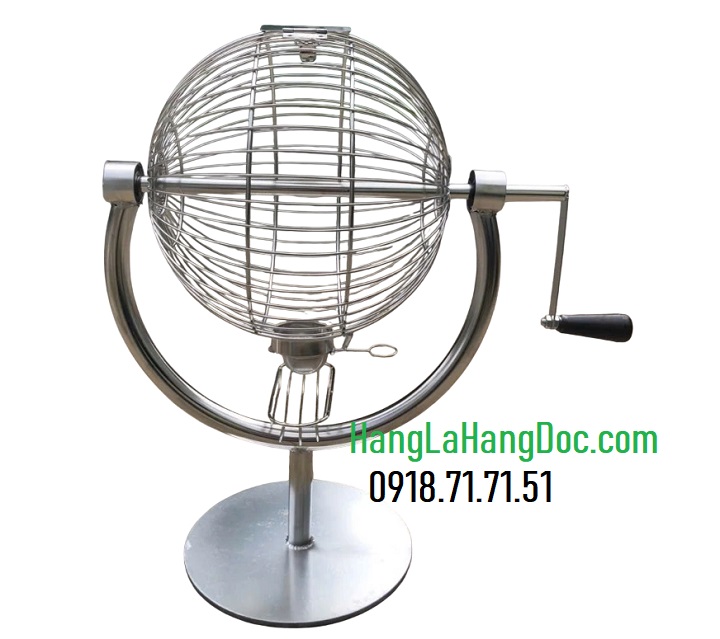 Lồng cầu xổ số inox 1 chân cao cấp cao 59cm, đường kính 27cm