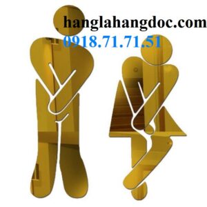 Miếng mica phản quang dán phòng vệ sinh nam nữ