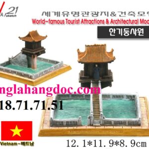 Mô hình 3D nhựa thông thu nhỏ trang trí chùa Một Cột, Việt Nam