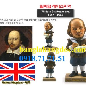 Mô hình 3D thu nhỏ của nhà viết kịch William Shakespeare nổi tiếng