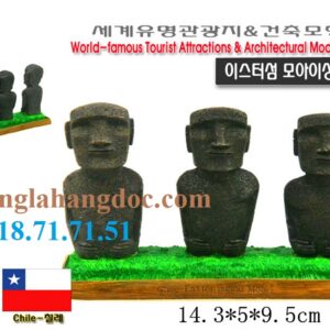 Mô hình 3D thu nhỏ tượng Moai đảo Phục sinh – Chile