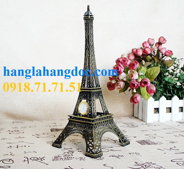 Mô hình tháp Eiffel cao 25cm có đồng hồ