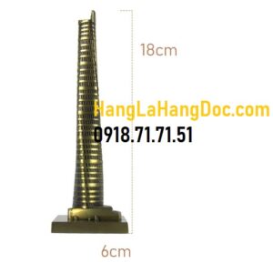 Mô hình tháp Thượng Hải hợp kim đồng cao 19,5cm